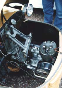 1951 MkA Bond Minicar engine view