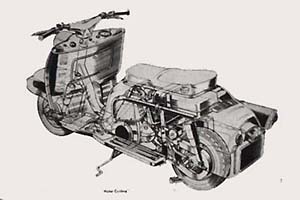 Bond P1 Scooter cutaway